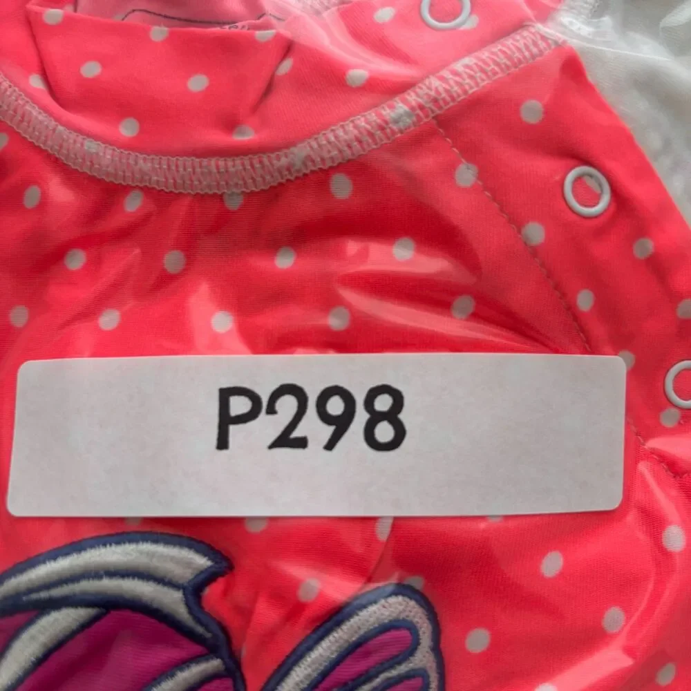 Coolibar Baby Beach One Piece Swimsuit UPF 50+ Polka Dot Fish 18-24 Months P298